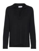 Calvin Klein Essential Rib Polo Neck Sweater Svart