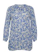 Kaffe Curve Kcami Ls Tunic Printed Blå