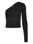 Calvin Klein Q-Nova Shoulder Ls Top Svart