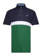 PUMA Golf Pure Colorblock Polo Marinblå