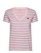 LEVI´S Women Perfect Vneck Cool Stripe Chal Rosa