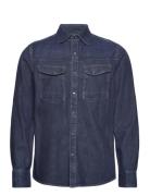 G-Star RAW Slim Denim Shirt Marinblå