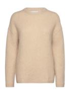 GANT Hairy Texture C-Neck Beige