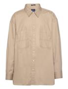 GANT Os Solid Poplin Shirt Beige