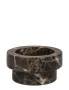 Mette Ditmer Marble Block Candleholder, Low Brun