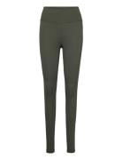 RS Sports Women’s Stretch Tech Back Pocket Tights Khaki Green