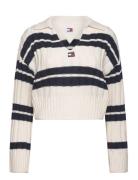 Tommy Jeans Tjw Bxy Crp Stripe Sweater Ext Kräm