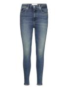 Calvin Klein Jeans High Rise Super Skinny Ankle Blå