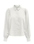 ONLY Onlcaro L/S Linen Bl Puff Shirt Cc Pnt Vit