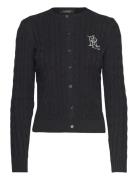 Lauren Ralph Lauren Cable-Knit Cotton Cardigan Svart