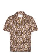 Les Deux Hendrix Aop Ss Shirt Kräm