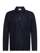 Selected Homme Slh-Conrad Overshirt Ls Tencel Marinblå