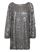 By Ti Mo Sequins Mini Dress Silver