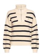 Tommy Hilfiger Co Cardi Stitch 1/2 Zip Swt Marinblå