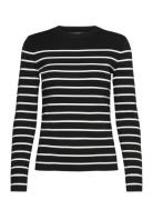 Lauren Ralph Lauren Striped Crewneck Sweater Svart