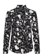 Lauren Ralph Lauren Slim Fit Floral Stretch Jersey Shirt Svart