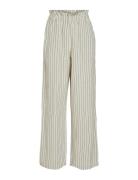 Vila Viprisilla Striped H/W Pants Kräm