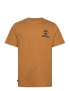 Timberland Short Sleeve Back Logo Graphic Tee Wheat Boot Brun