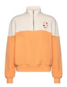 Bobo Choses Color Block Zip Sweatshirt Orange