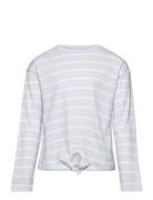 Mango Knot Striped T-Shirt Blå