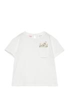 Mango Embroidered Cotton T-Shirt Vit