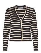 Mango Striped Cardigan With Buttons Svart