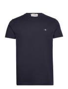 GANT Slim Pique Ss T-Shirt Blå