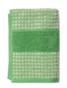 Juna Check Towel 50X100 Cm Green/Sand Grön