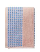 Juna Check Towel 50X100 Cm Soft Pink/Blue Multi/patterned