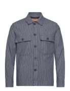 Mos Mosh Gallery Mmgmatteo Stripe Overshirt Blå