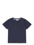 Mango Essential Cotton-Blend T-Shirt Marinblå