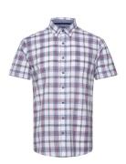 Sebago Short Sleeve Slub Check Shirt Blå