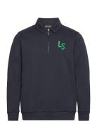 Lyle & Scott Sport Ls Logo Quarter Zip Sweatshirt Marinblå