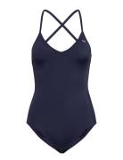 Puma Swim Puma Swim Women V-Neck Crossback Swimsuit 1P Marinblå