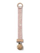 Elodie Details Pacifier Clip Wood - Monkey Sunrise Pink Rosa