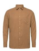 Selected Homme Slhregpastel-Linen Shirt Ls W Brun