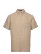 GANT Reg Ut Gmnt Dyed Linen Ss Shirt Beige