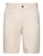 Mango Slim-Fit 100% Linen Bermuda Shorts Beige