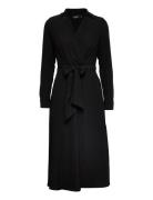 Lauren Ralph Lauren Surplice Georgette Midi Dress Svart