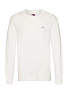 Tommy Jeans Tjm Slim Essntls C-Neck Sweater Vit