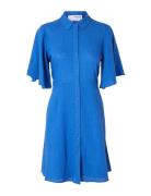 Selected Femme Slfgulia 2/4 Short Shirt Dress Blå