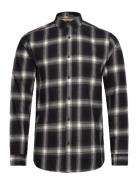 Lindbergh Brushed Checked Shirt L/S Svart