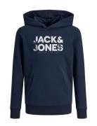 Jack & J S Jjembro Palm Sweat Hood Jnr Marinblå