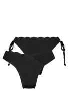 Hunkemöller Scallop 2 Pack Cheeky High Leg R Svart