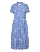 Saint Tropez Edasz Ss Maxi Dress Blå