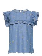 Soft Gallery Sgflorin Chambray Top Blå