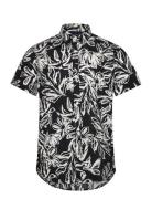 Jack & J S Jorlafayette Aop Shirt Ss Ln Svart