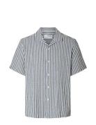 Selected Homme Slhrelaxed-Sal Ss Shirt Resort W Marinblå