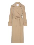 Mango Flowy Lapel Trench Beige