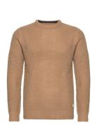 Jack & J S Jjstandford Knit Crew Neck Beige